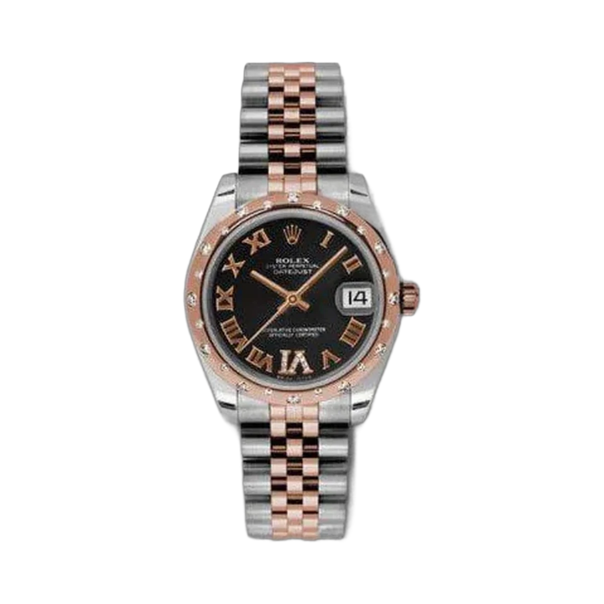 Rolex Datejust Stainless Steel/18K Rose Gold 31Mm Ladies Watch