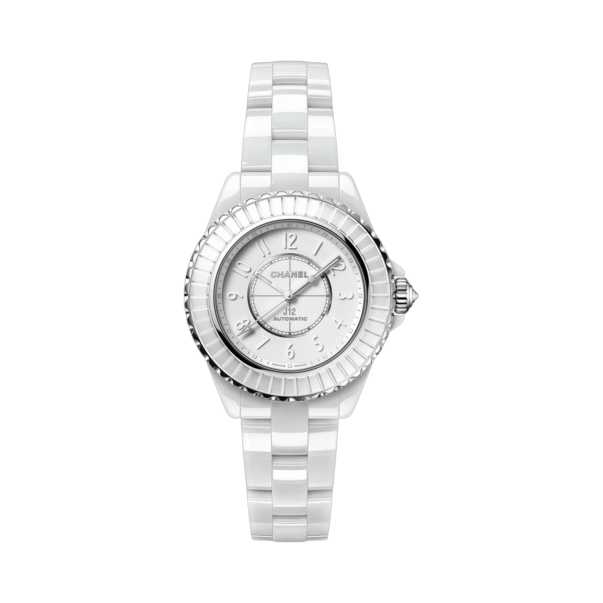 Chanel J12 H6785 Calibre 12.2 White Ceramic Steel 33mm Watch