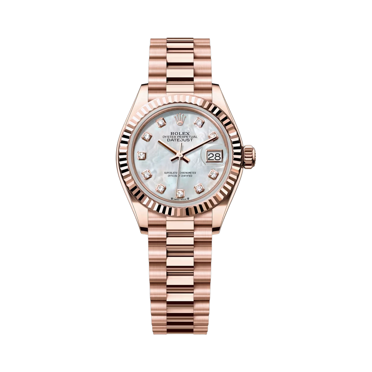 Rolex Datejust 279175 WMDP White MOP Diamond 28mm Ladies Watch