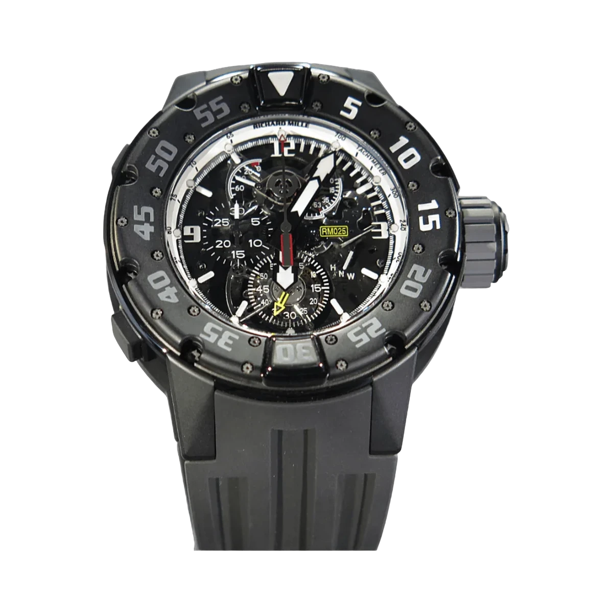 Richard Mille Tourbillon RM025 AN CA TI Chronograph Diver 49.7mm Black Dial Mens Watch