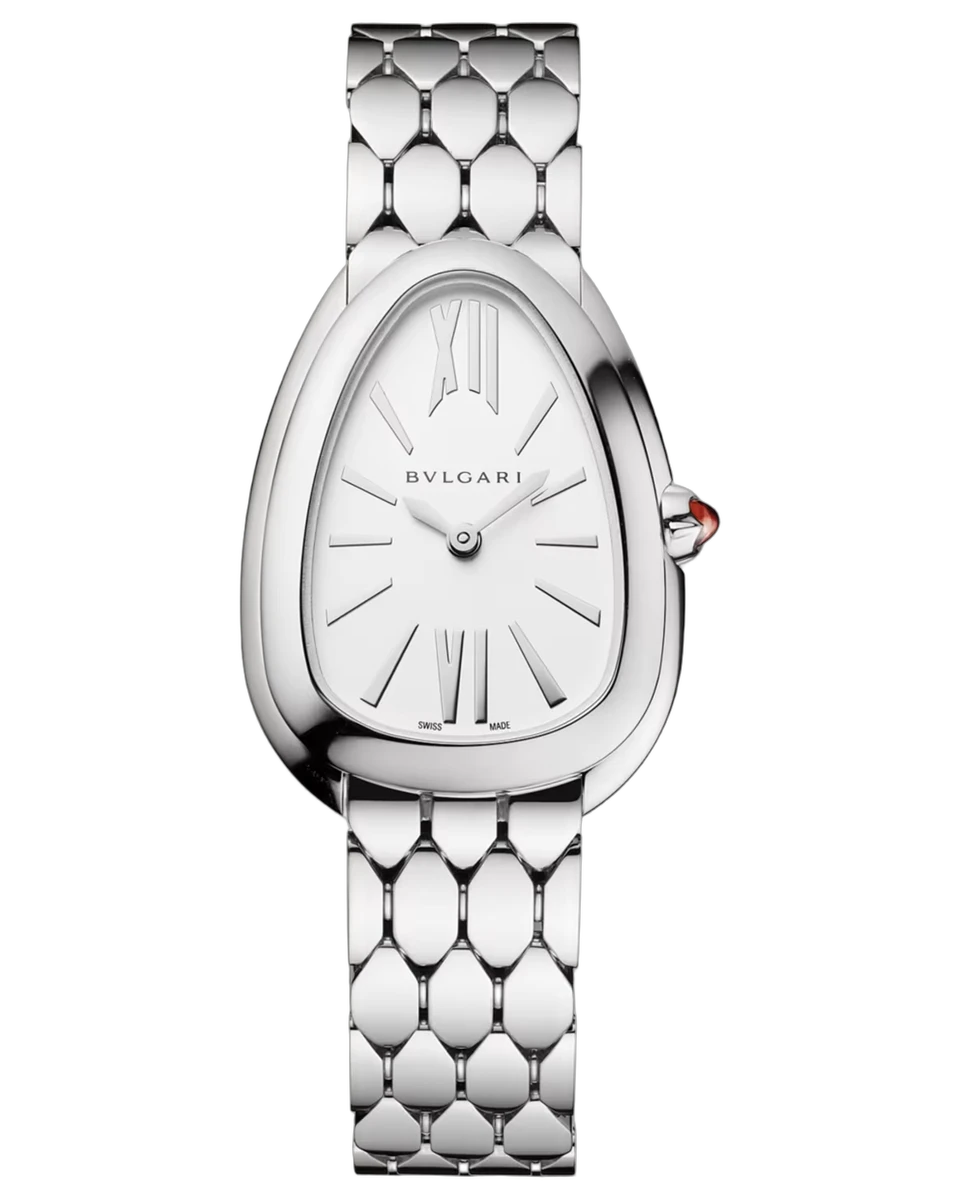Bvlgari Serpenti Seduttori White Silver 103937 33MM Stainless Steel