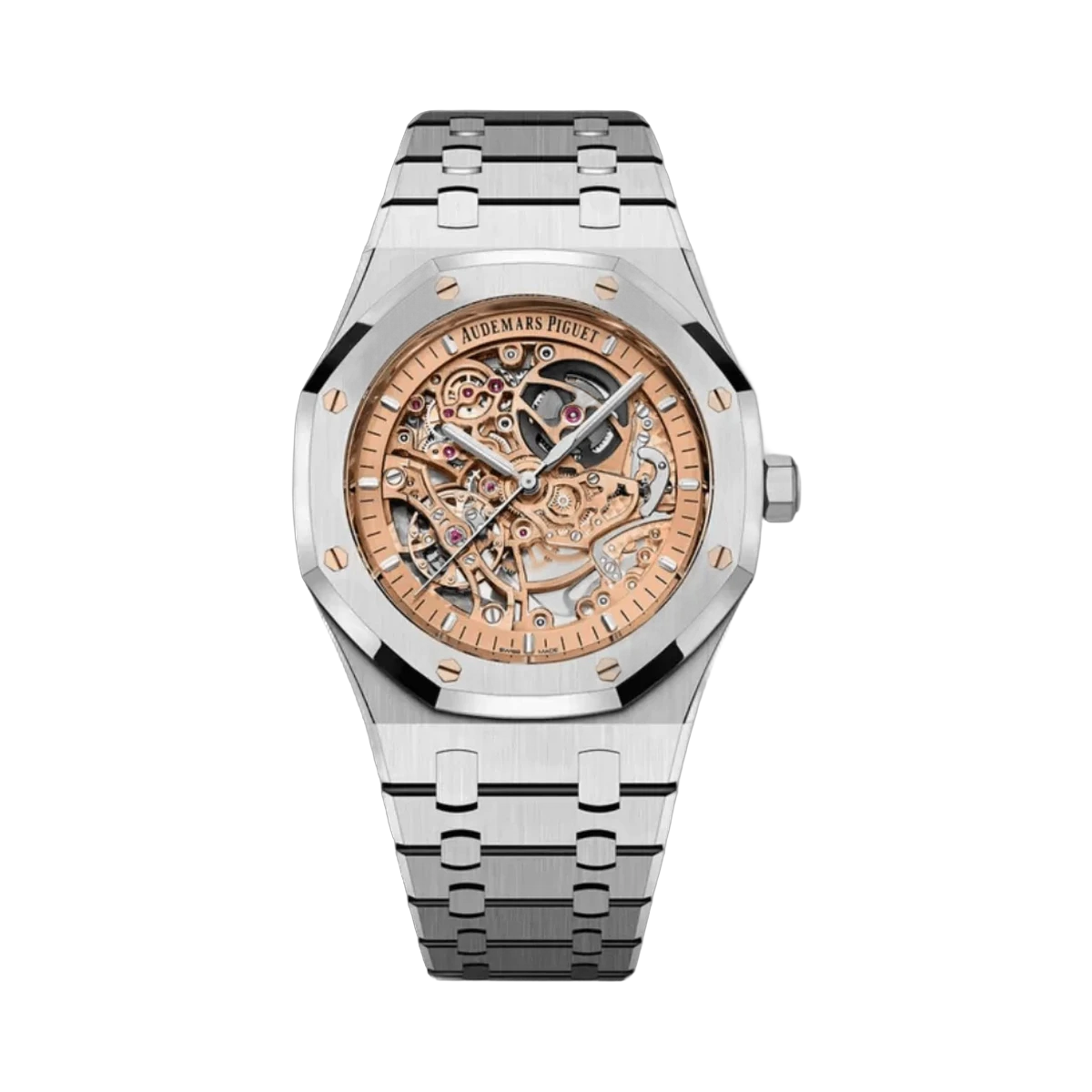 Audemars Piguet Royal Oak 15407ST.OO.1220ST.02 Double Balance Wheel Openworked 41mm Skelettzifferblatt Herrenuhr