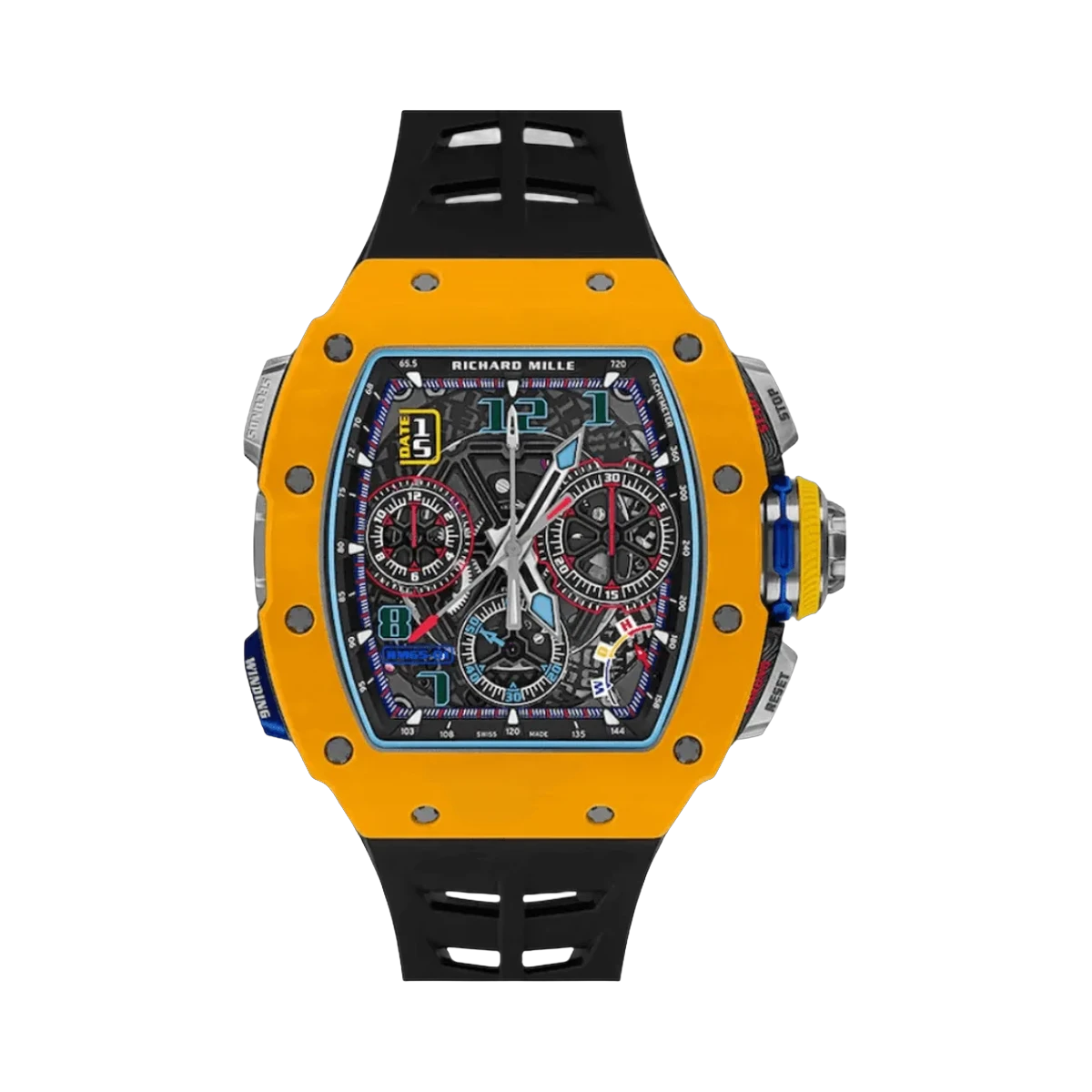 Richard Mille RM 65-01 Automatic Split-Seconds Chronograph Quartz TPT 45mm Skeleton Dial Mens Watch