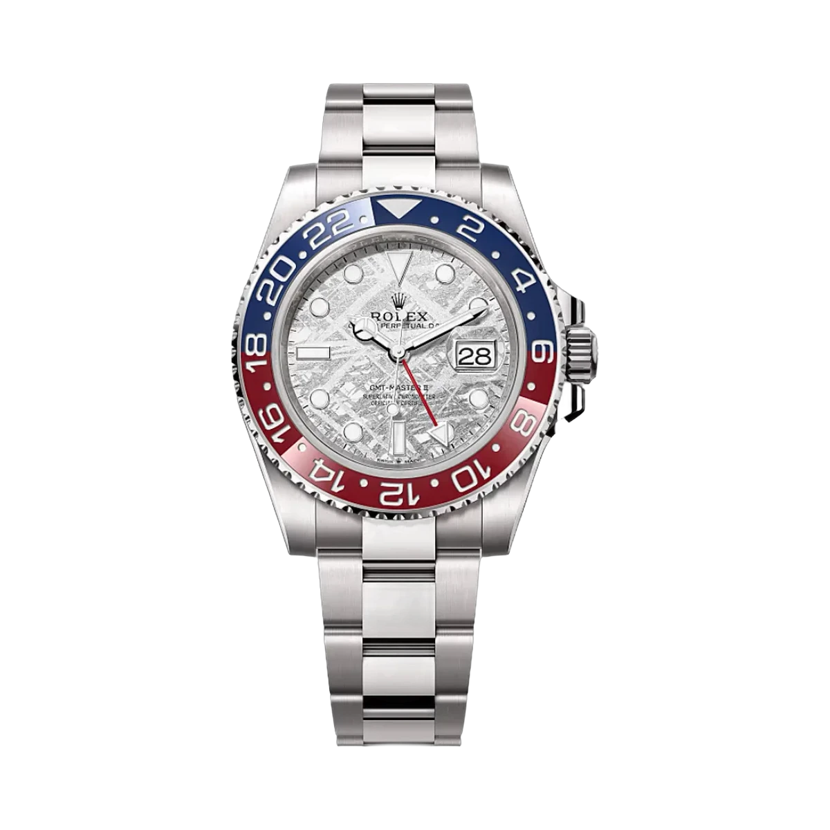 Rolex GMT Master II 126719BLRO-0002 Automatic 18ct White Gold Pepsi Bezel Meteorite Dial