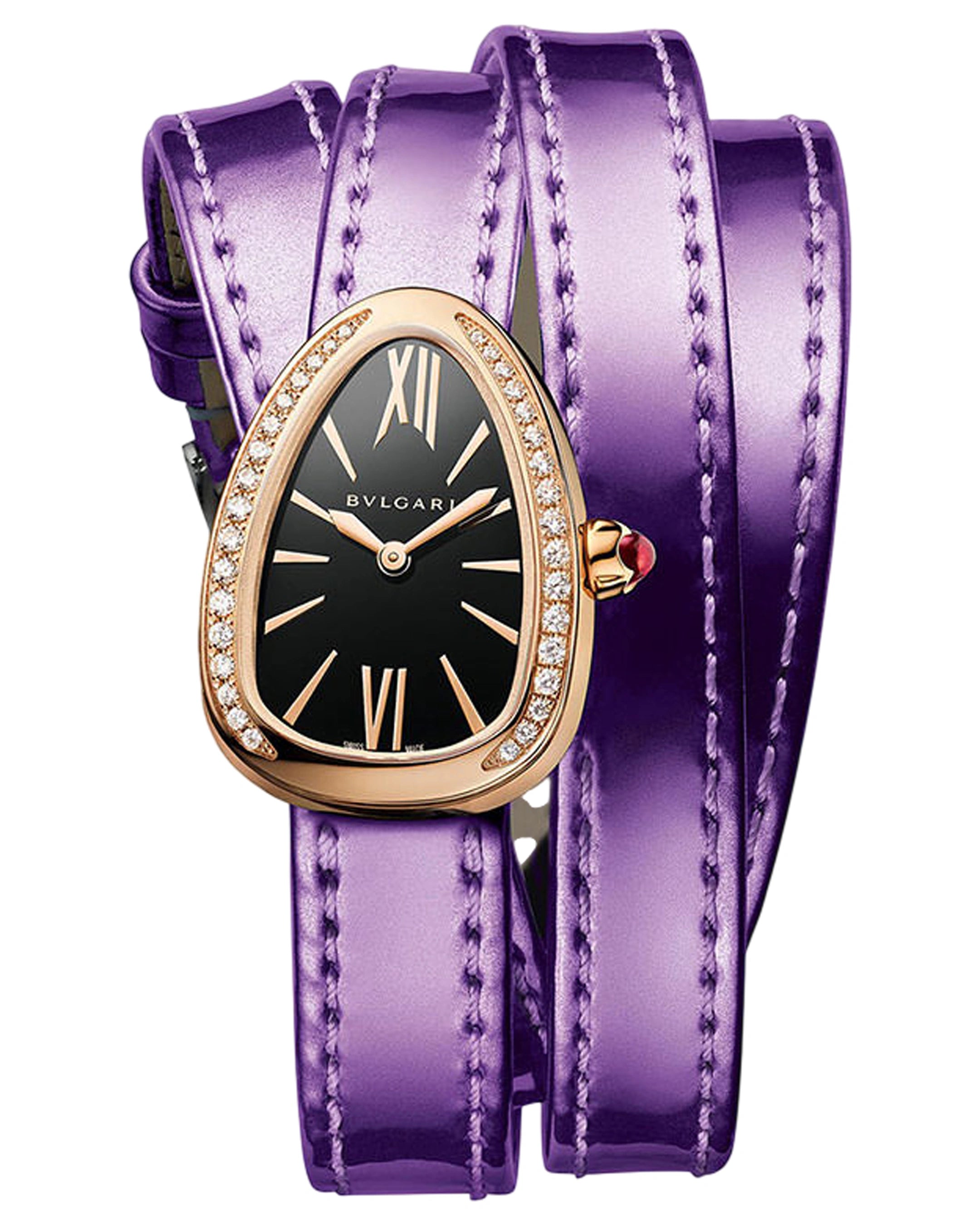 Bvlgari Serpenti Twist Your Time 102969 37MM Rose Gold Diamond