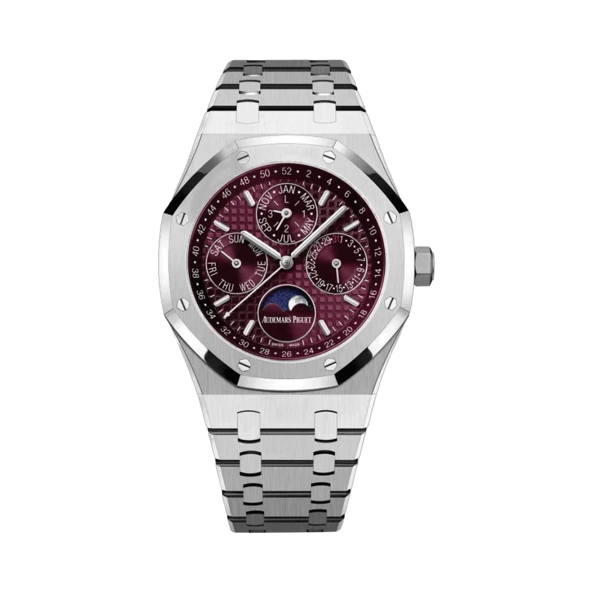 Audemars Piguet Royal Oak 26574BC.OO.1220BC.01 Ewiger Kalender Rotes Zifferblatt 41mm Herrenuhr