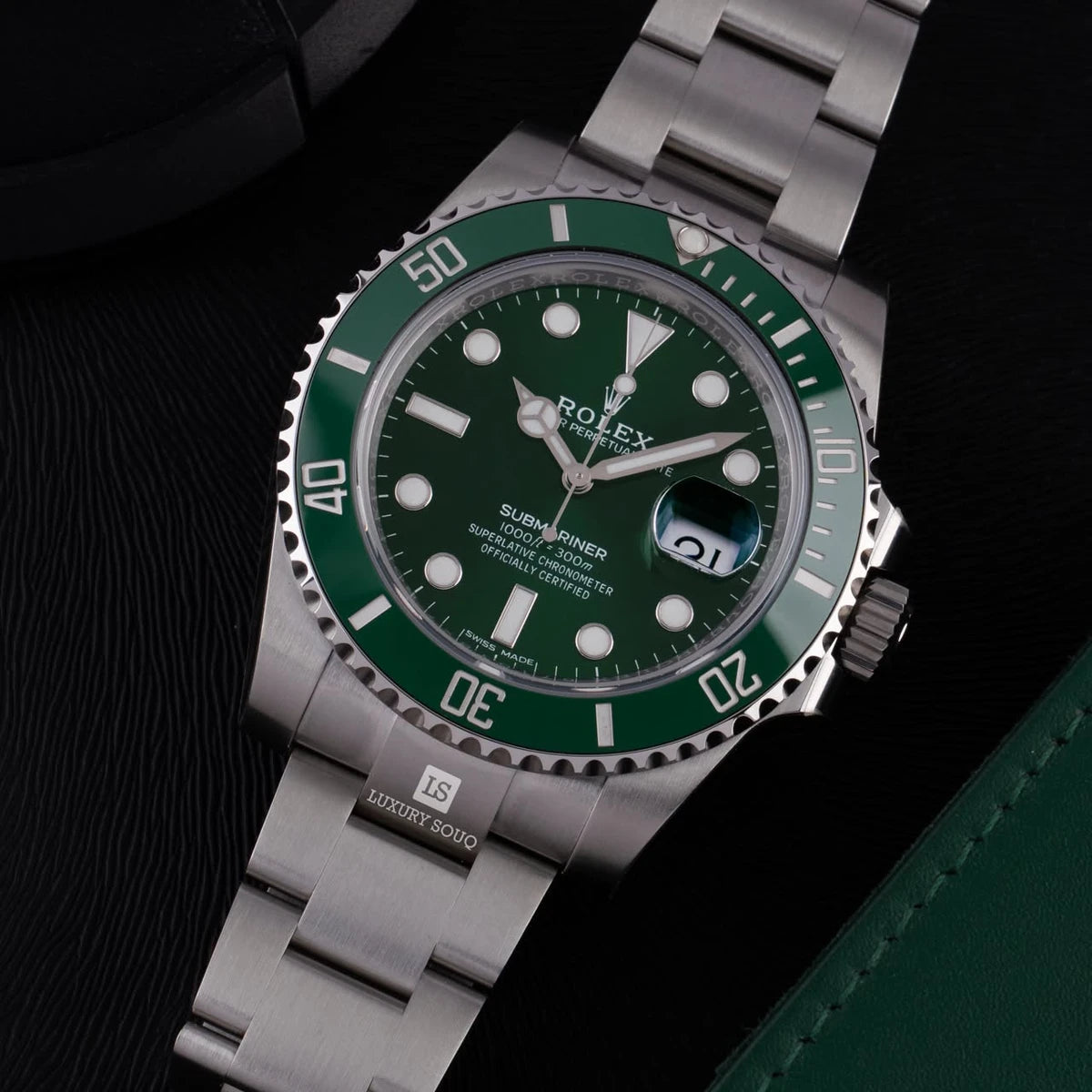 劳力士 Submariner Date Hulk 116610L 绿色表盘 蚝式恒动 40 毫米 蚝式钢