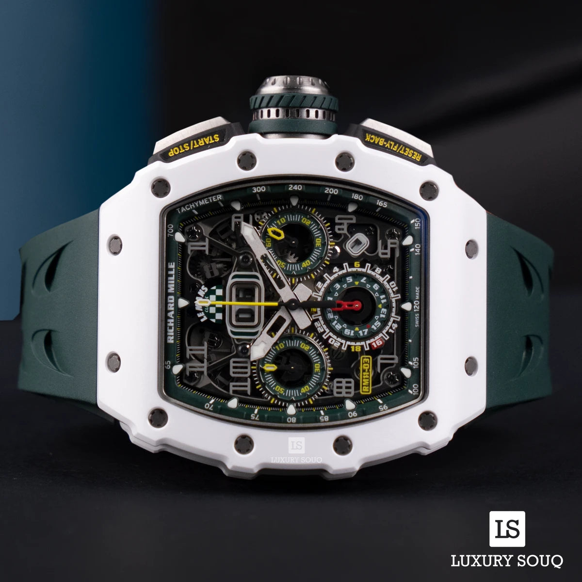 Richard Mille RM 11-03 Le Mans Classic Weiße Carbon Keramik Skelett-Zifferblatt 40mm Herrenuhr