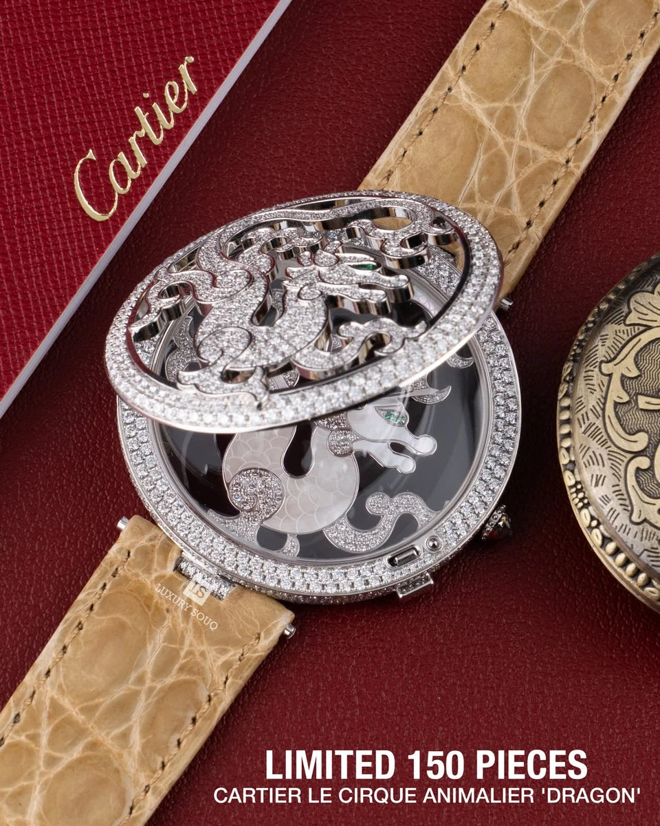 Cartier Le Cirque Animalier 'Dragon' WS000307 White Gold Diamond Openwork Limited Edition 150 Pieces