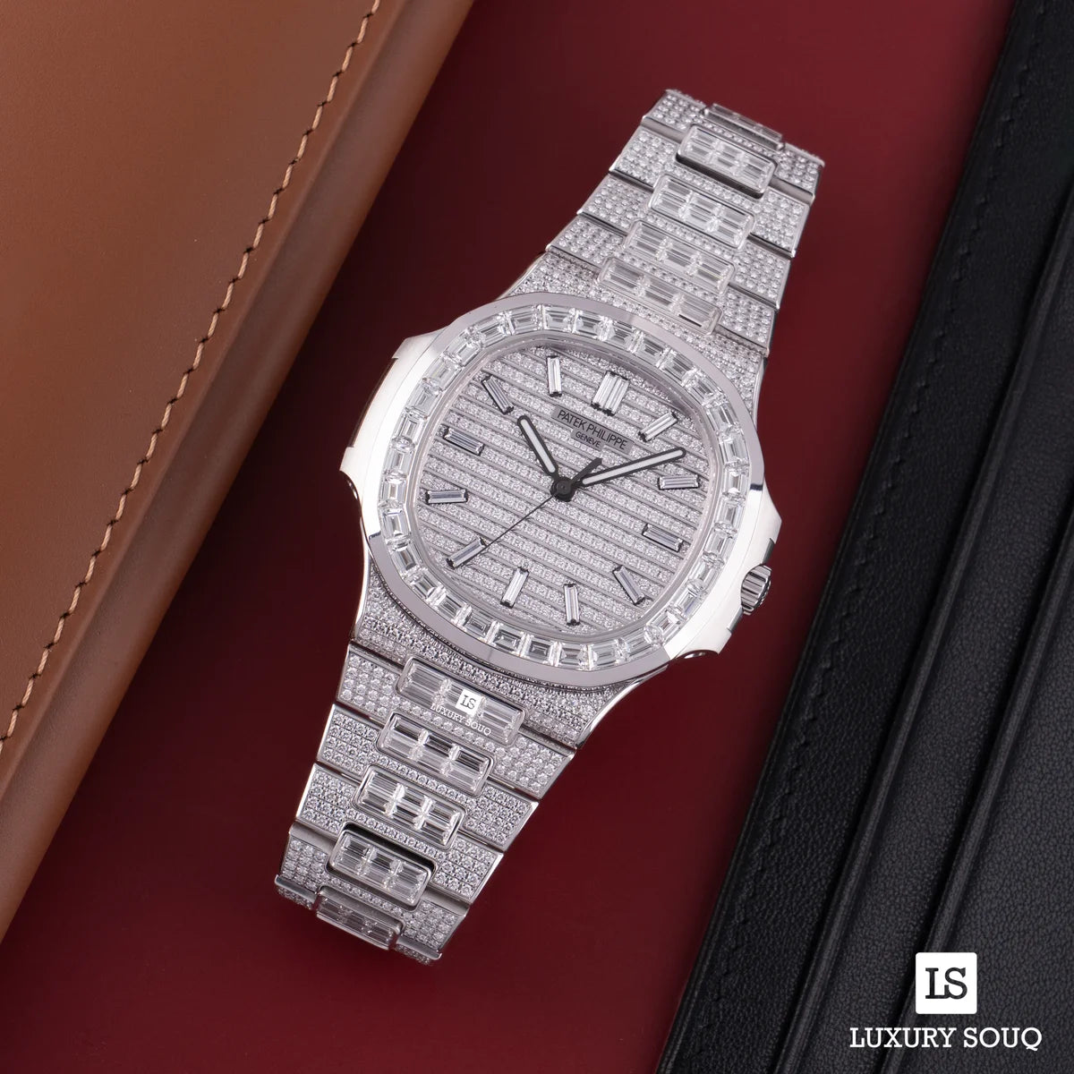 Patek Philippe Nautilus Haute Joaillerie 5811/1460G-001 White Gold Full Diamond 41mm Men's Watch – additional product photo 3