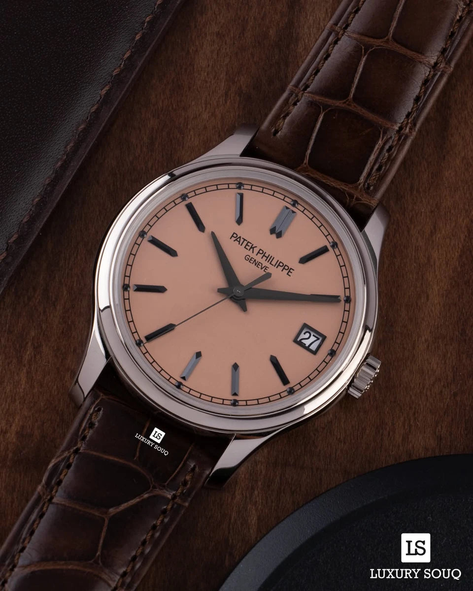 Patek Philippe Calatrava 5227G-015 Rose-Gilt Salmon Dial 18K White Gold Case 39MM
