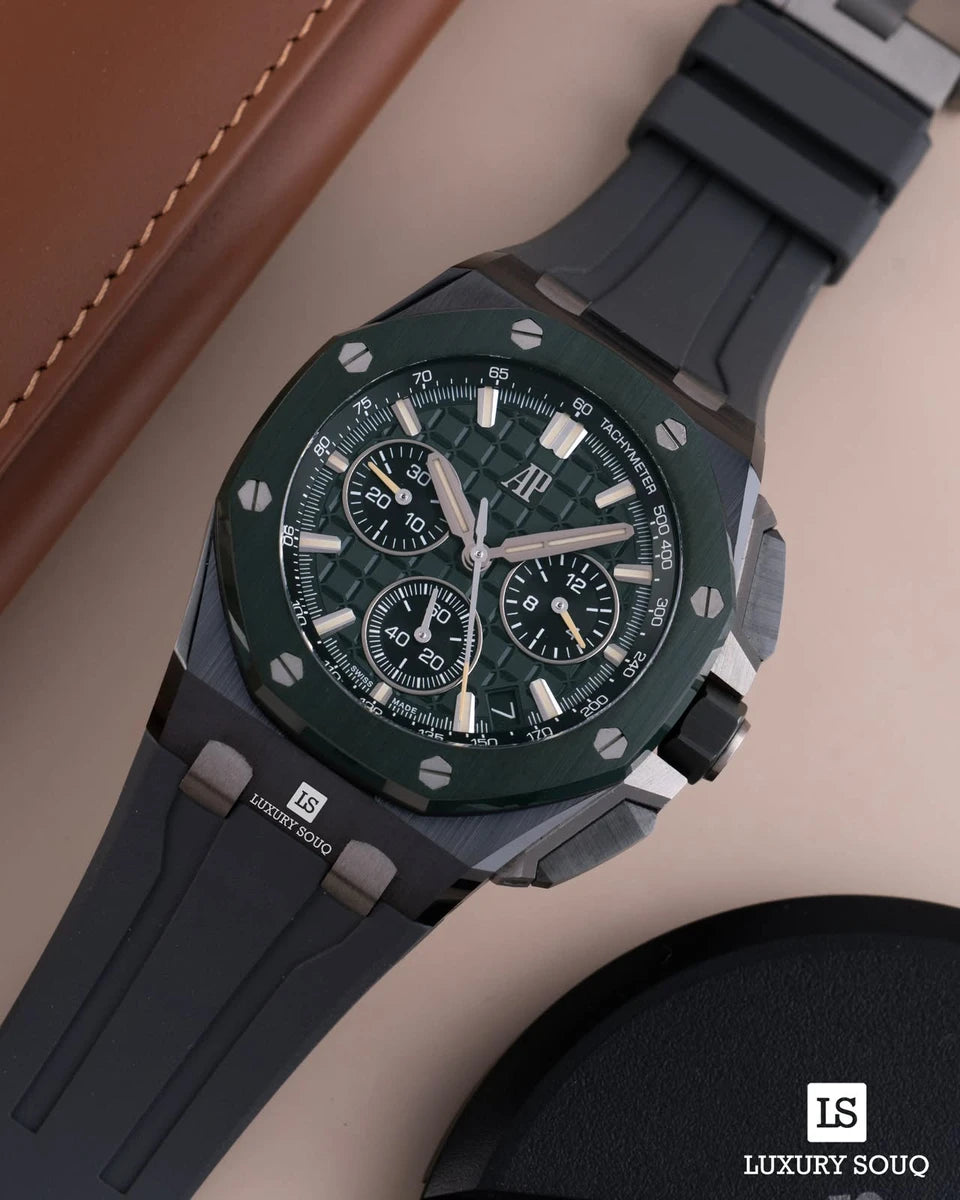Audemars Piguet Royal Oak Offshore 26420CE.OO.A063VE.01 Chronograph 43MM Green Ceramic & Titanium