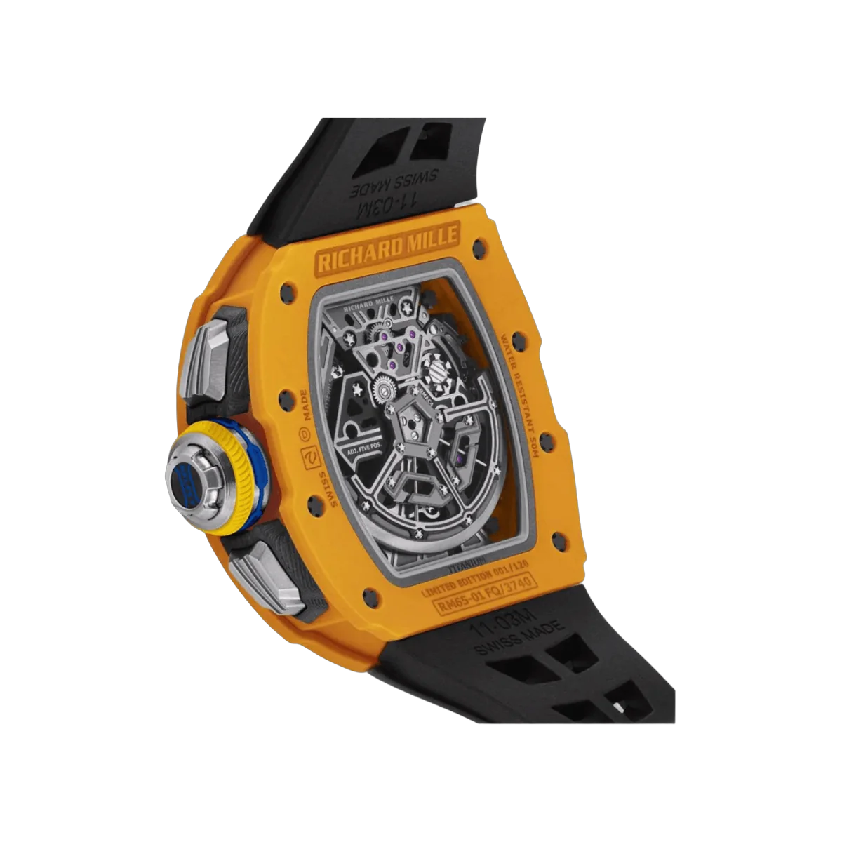 Richard Mille RM 65-01 Automatic Split-Seconds Chronograph Quartz TPT 45mm Skeleton Dial Mens Watch – additional product photo 2