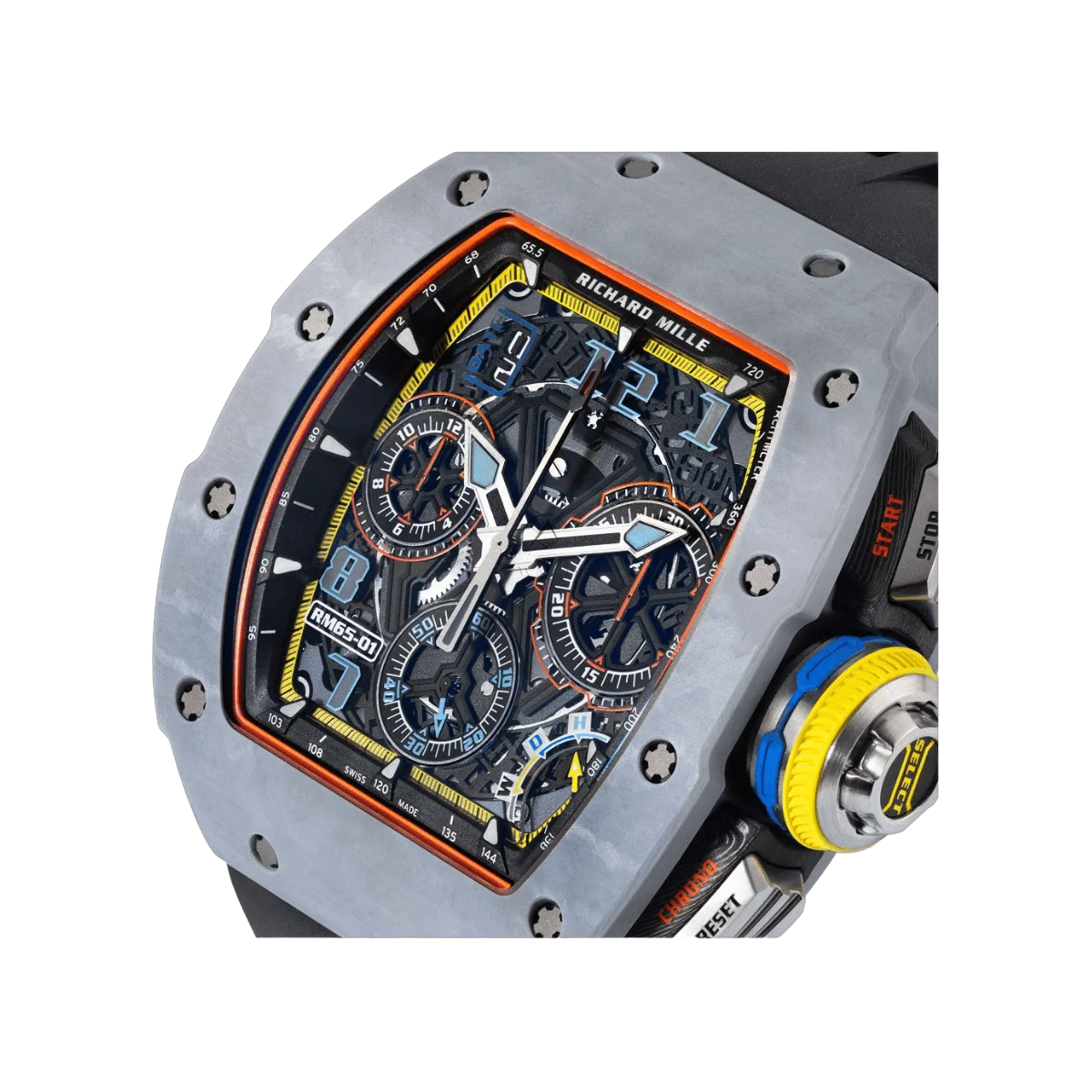 Richard Mille RM 65-01 FQ Split-seconds Chronograph Carbon TPT 50mm Skeleton Dial Mens Watch – additional product photo 3