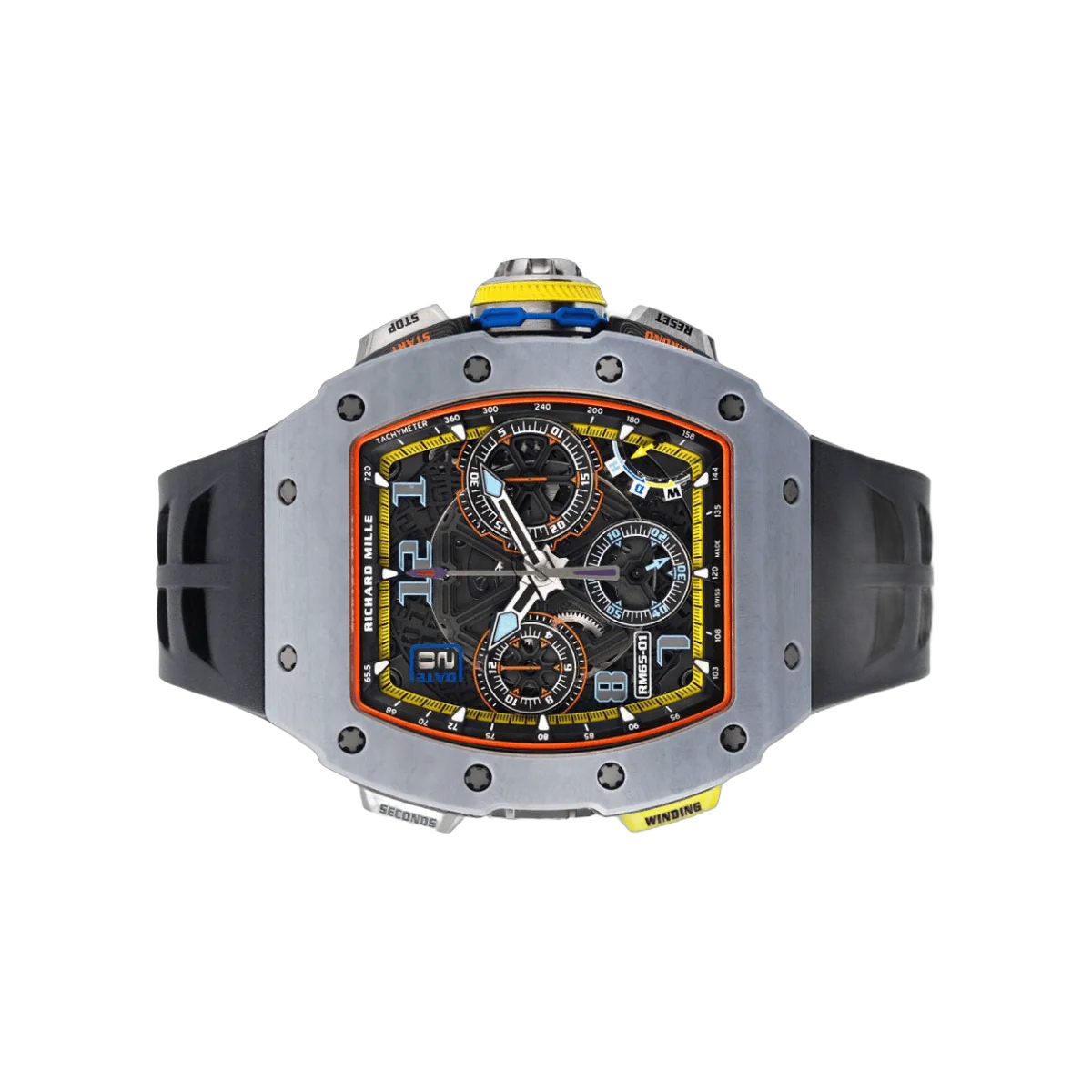 Richard Mille RM 65-01 FQ Split-seconds Chronograph Carbon TPT 50mm Skeleton Dial Mens Watch – additional product photo 4