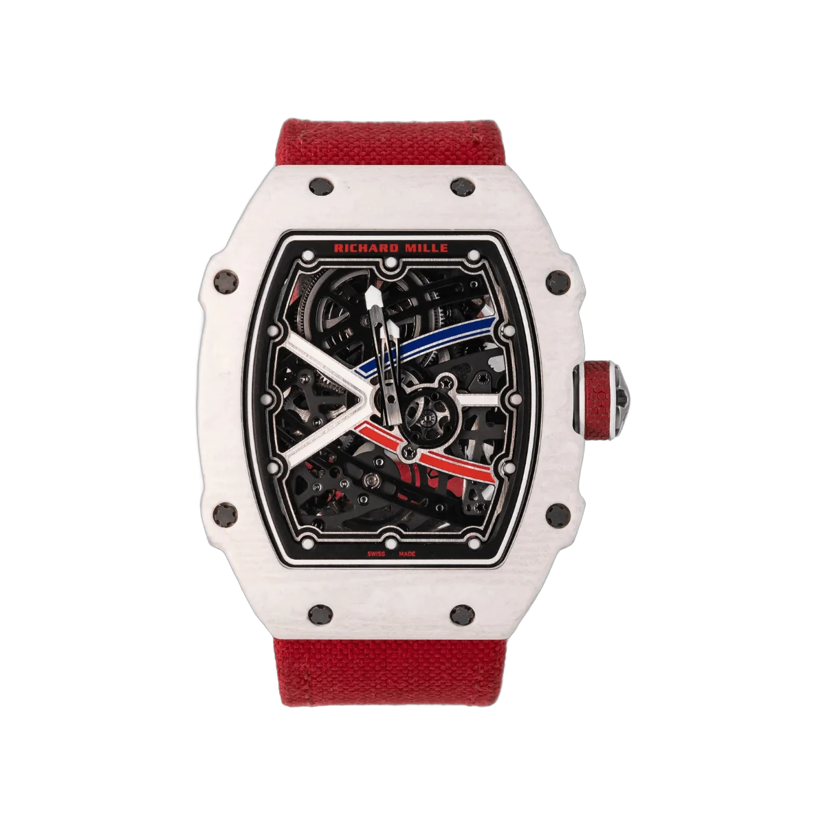 Richard Mille RM 67-02 CA-FQ Alexis Pinturault White Carbon TPT 38.7mm Skeleton Dial Unisex Watch