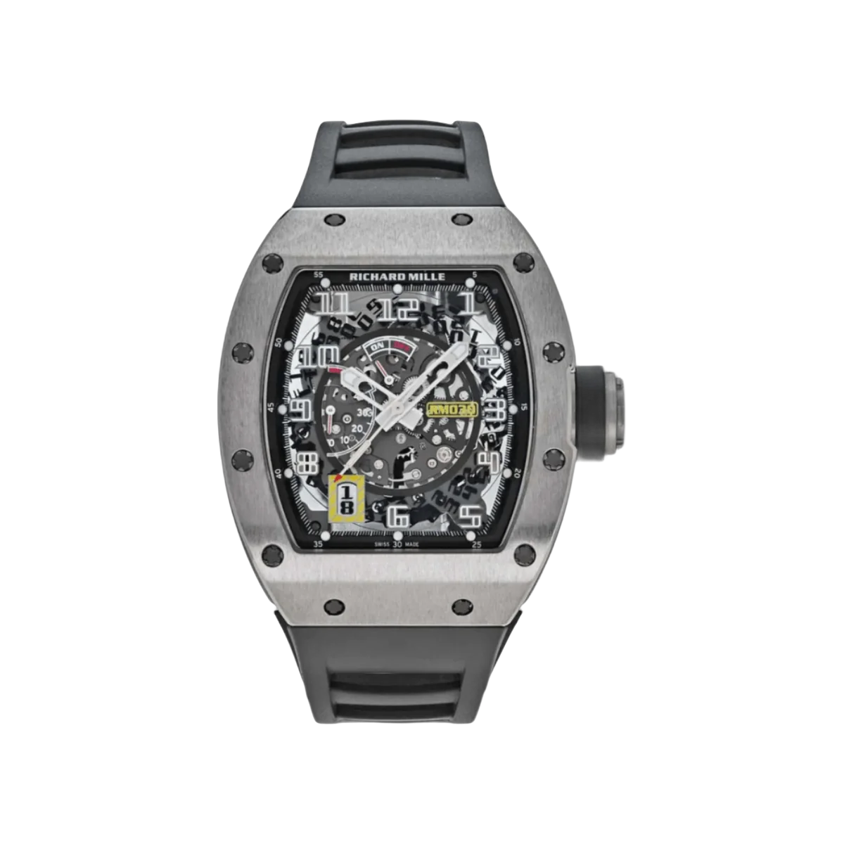 Richard Mille RM030 WG White Gold Automatic 42.7mm Skeleton Dial Mens Watch