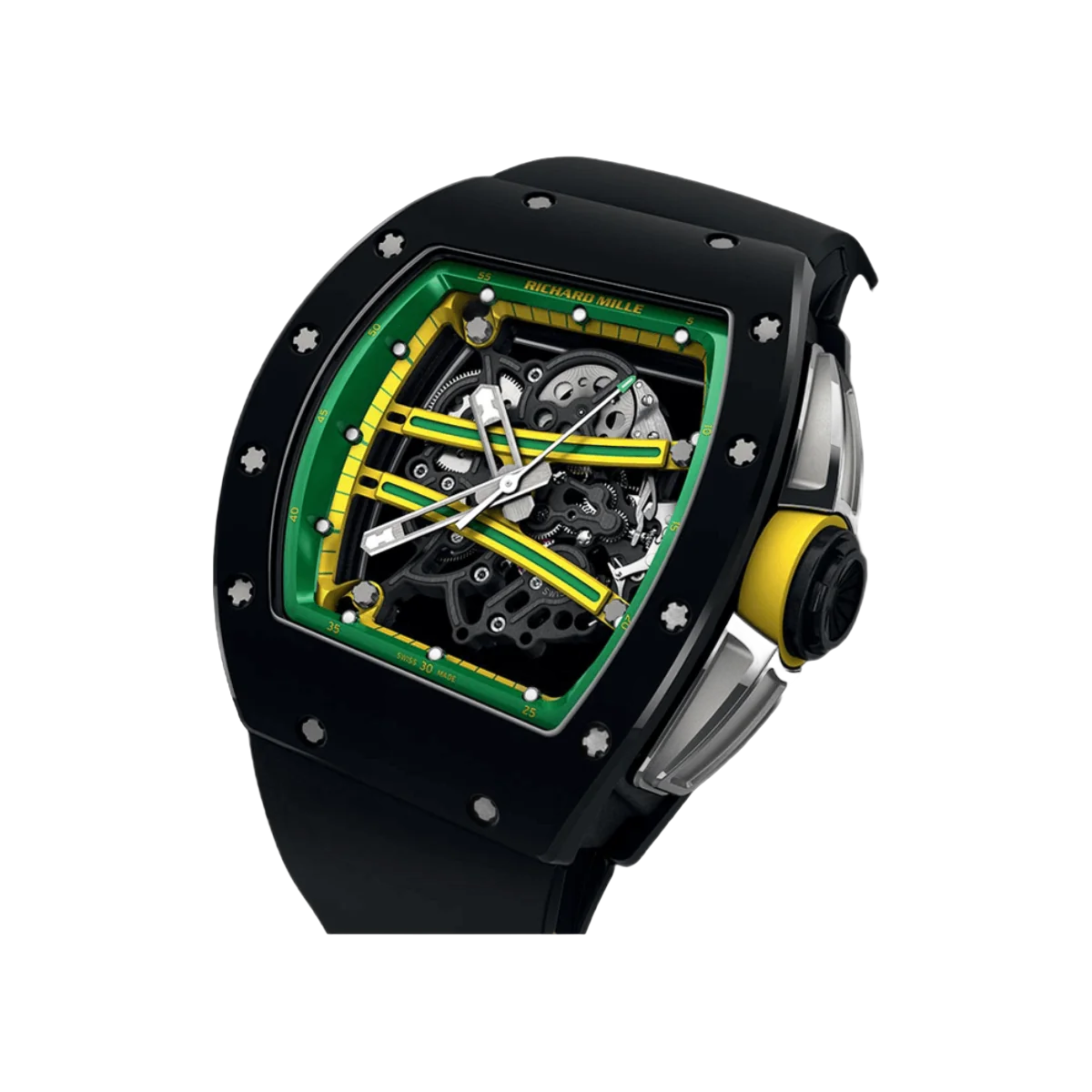 Richard Mille RM61-01 Yohan Blake The Beast 2 In Green & Yellow Skeleton Dial