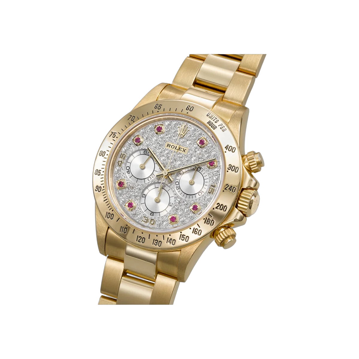Rolex Cosmograph Daytona 116528 Yellow Gold 40mm Pave Ruby Dial Men's Watch – additional product photo 2