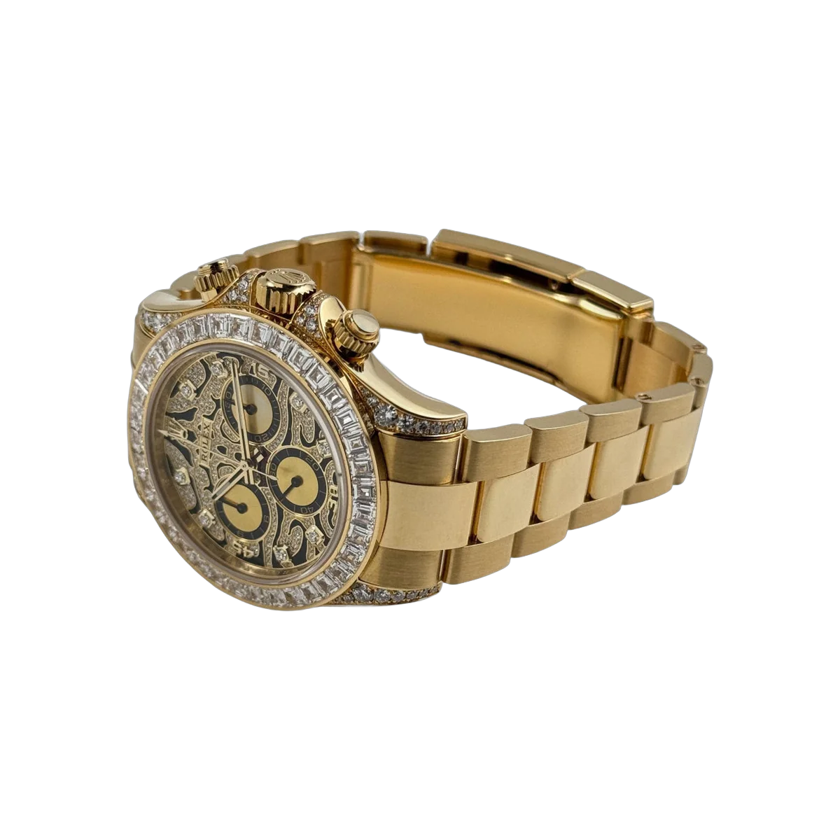 Rolex Cosmograph Daytona 116598TBR Eye of the Tiger Yellow Gold Diamond Bezel 40mm Men's Watch – additional product photo 3