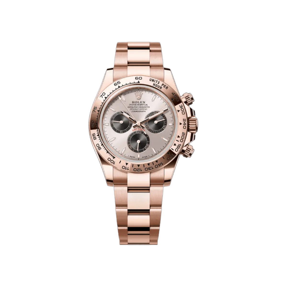Rolex Cosmograph Daytona 126505-0003 Rose Gold Sundust Dial with Black Sub Dials