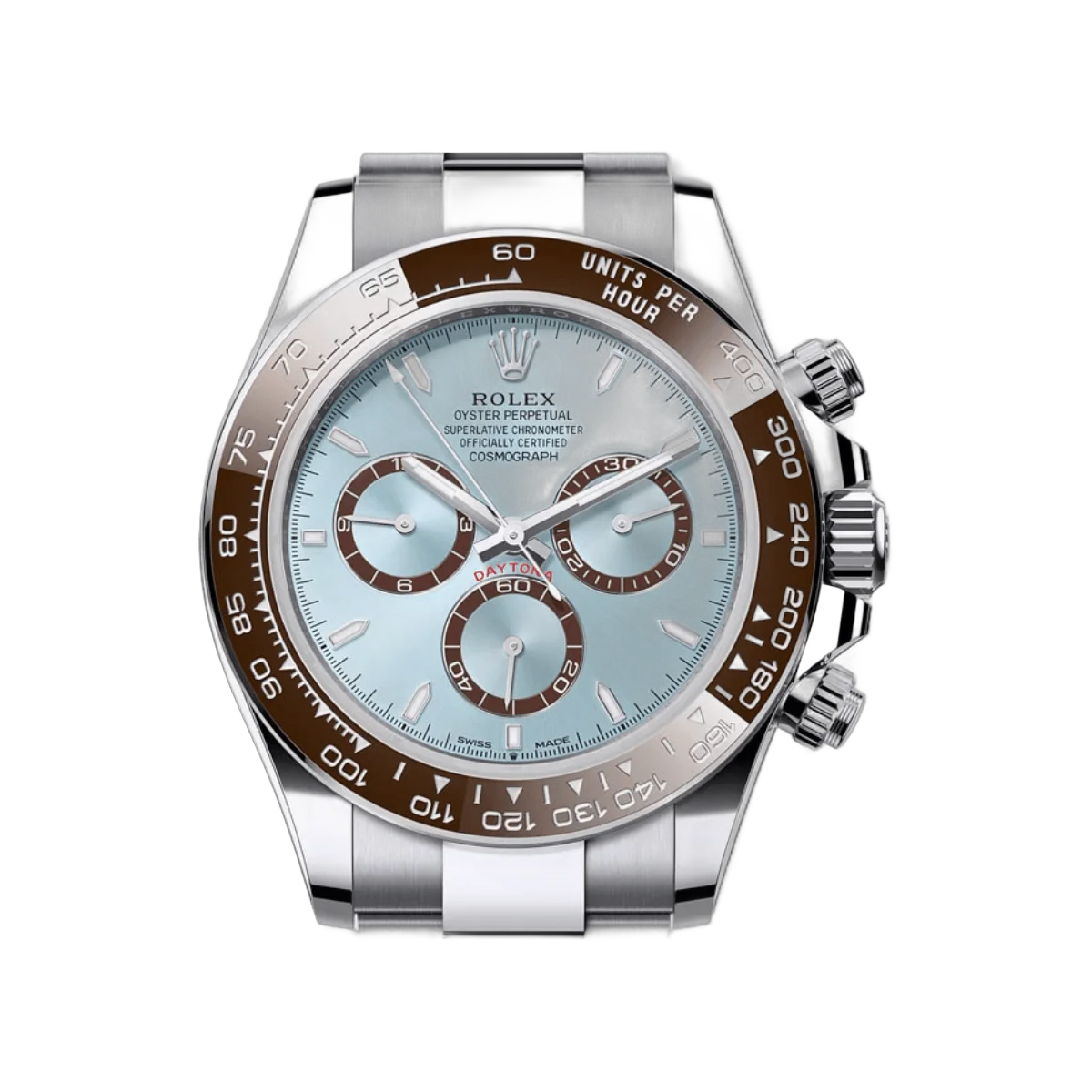 Rolex Cosmograph Daytona 126506 Chestnut Brown Bezel Oyster Platinum Bracelet Ice Blue Dial – additional product photo 2