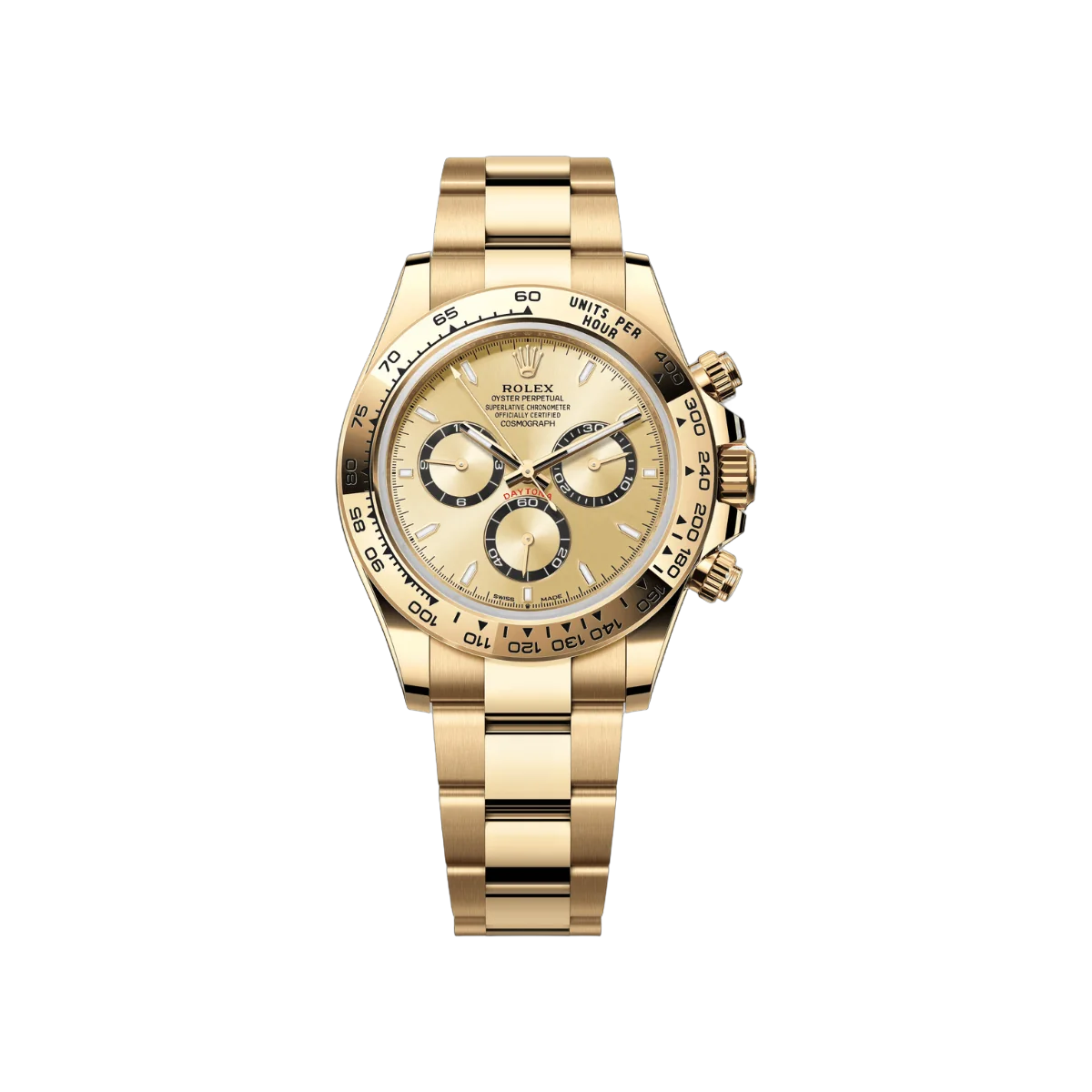 Rolex Cosmograph Daytona 126508-0005 18k Yellow Gold Bezel Golden Dial