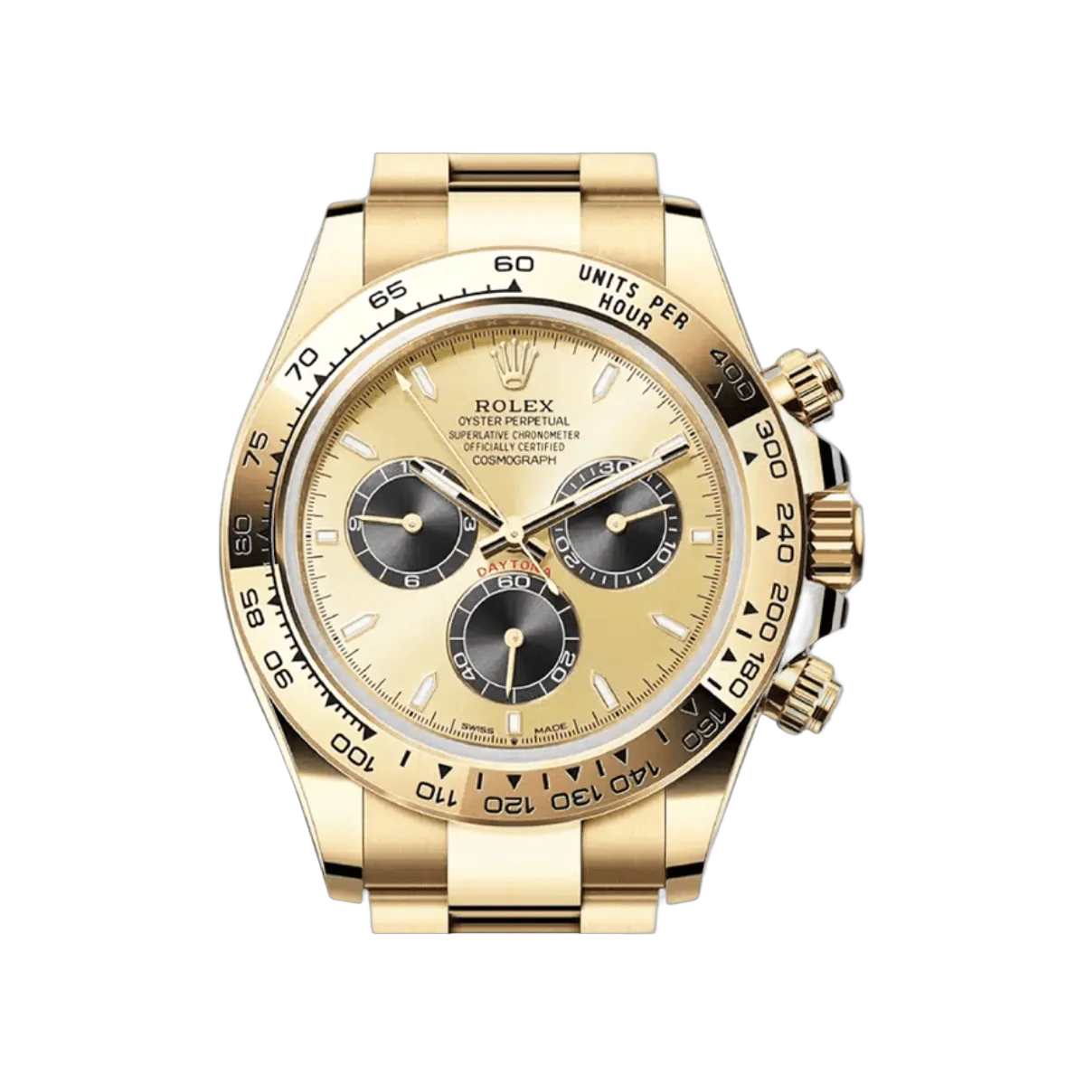 Rolex Cosmograph Daytona 126508-0006 Yellow Gold Oyster Bracelet Champagne Stick Dial – additional product photo 3