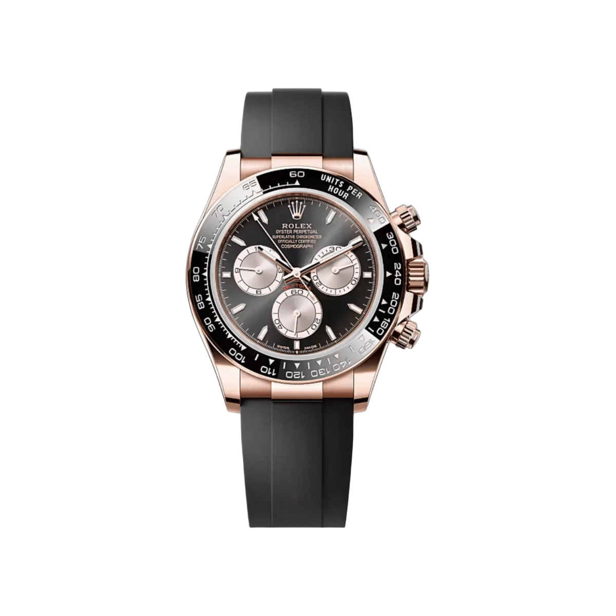 Rolex Cosmograph Daytona 126515LN-0002 Everose Gold Oysterflex Black Dial