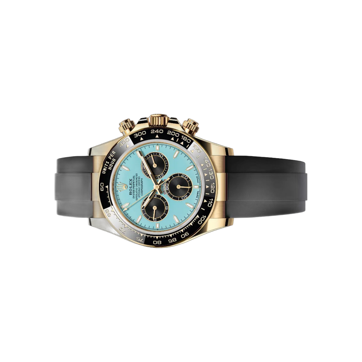 Rolex Cosmograph Daytona 126518LN-0014 Oysterflex Yellow Gold Turquoise Dial 40mm Men's Watch – additional product photo 2