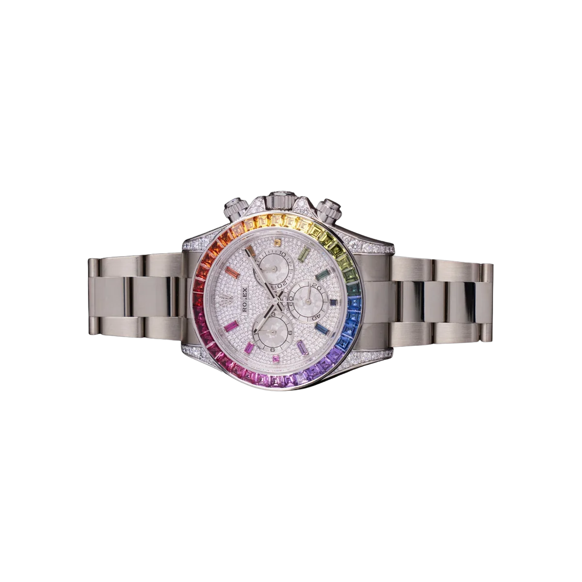 Rolex Cosmograph Daytona 126599RBOW Rainbow White Gold 40mm Pave Diamond Dial Men's Watch – additional product photo 2