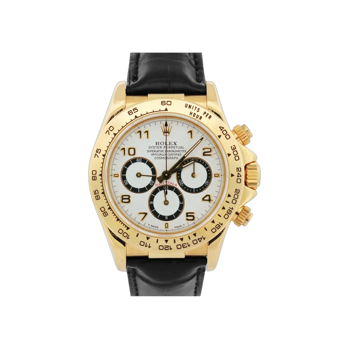 Rolex Cosmograph Daytona 16518 Yellow Gold 40mm White Dial Men's Watch