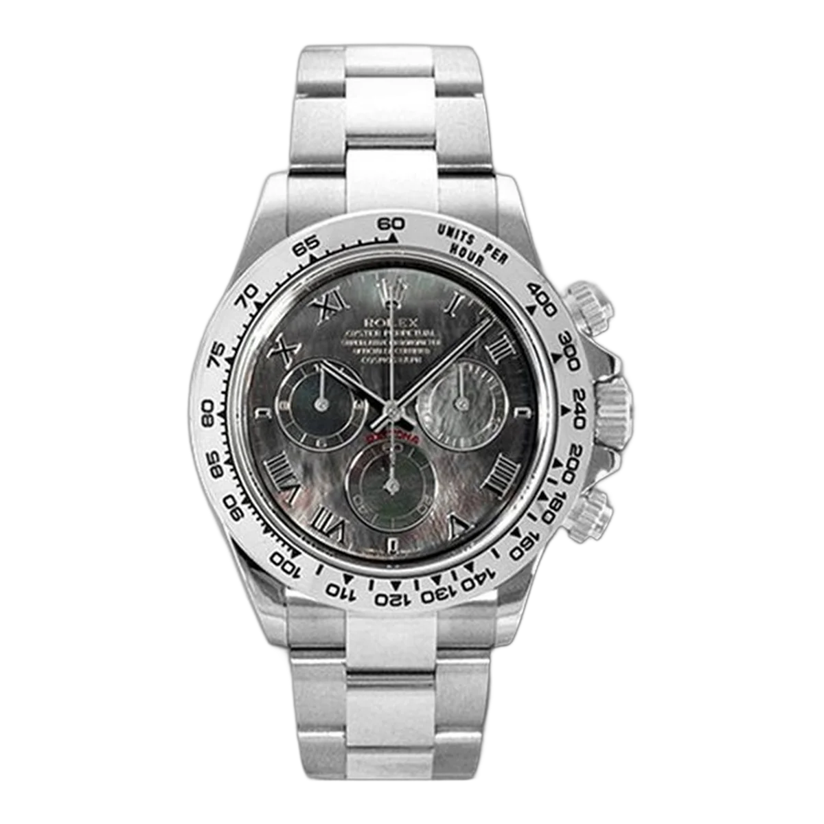 Rolex Cosmograph Daytona 18Kt White Gold With Black Mother Of Pearl 40Mm Men's Watch