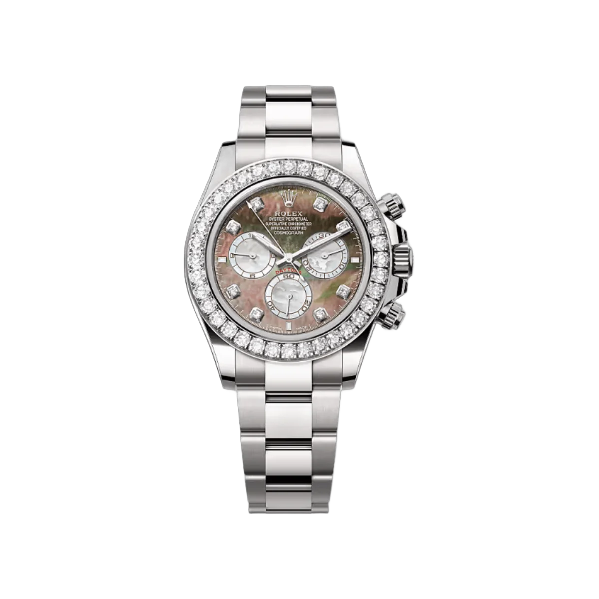 Rolex Cosmograph Daytona Oyster Perpetual 126579RBR White Gold 40mm Diamond MOP Dial Mens Watch