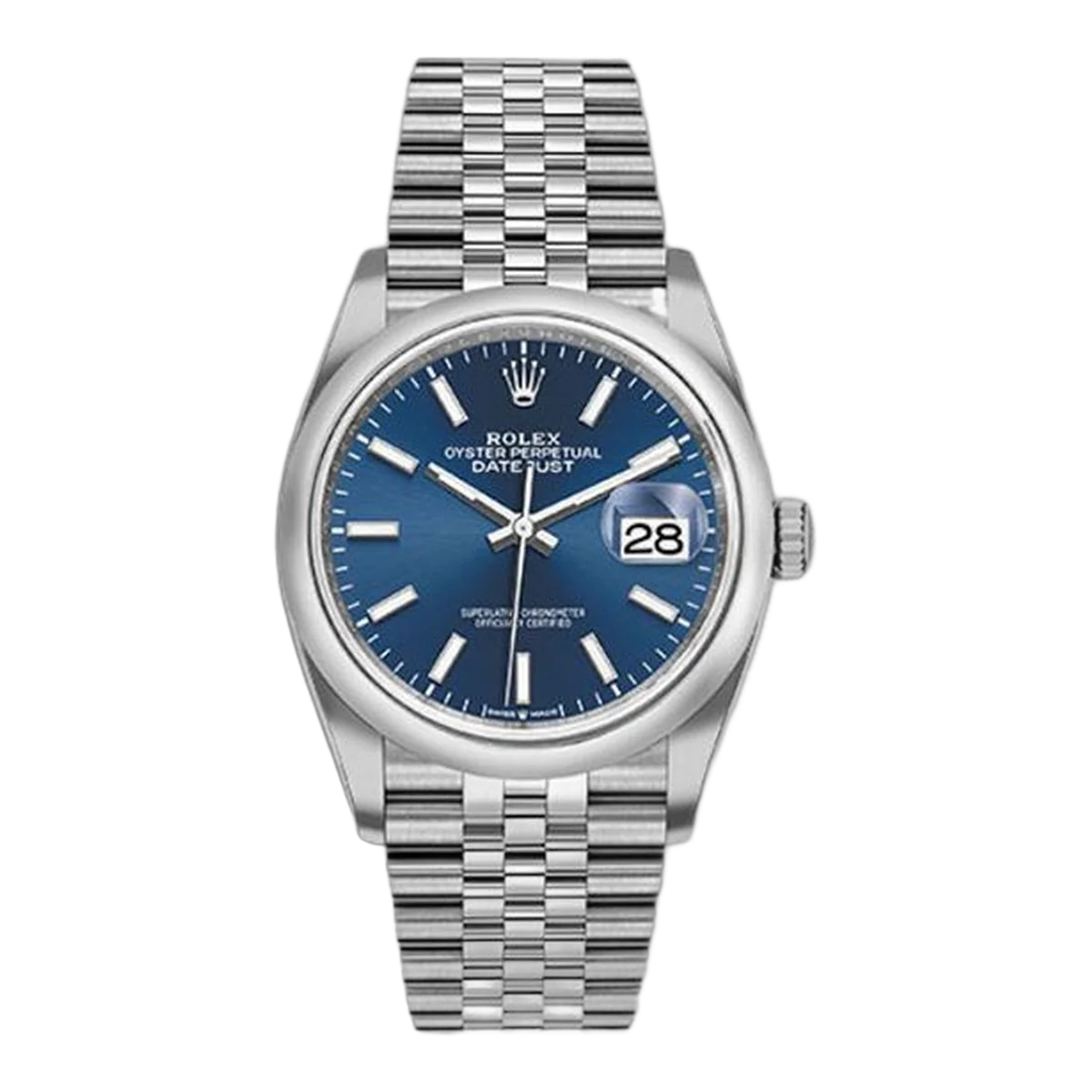 Rolex Datejust 126200 BLIJ Blue Index Dial 36Mm Stainless Steel Jubilee Bracelet Unisex Watch