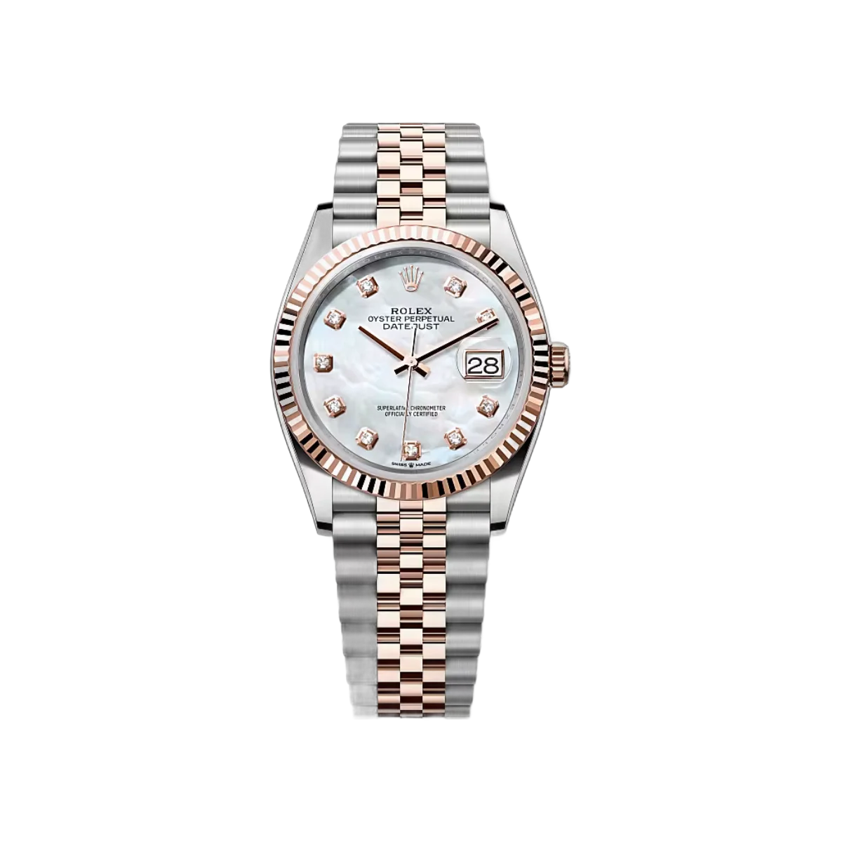 Rolex Datejust 126231-0021 Oystersteel-Everose Gold MOP Dial 36mm Women’s Watch