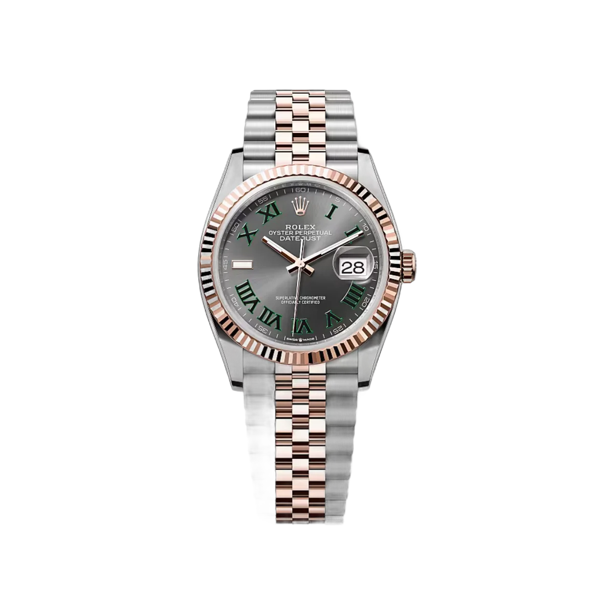 Rolex Datejust 126231-0029 Oystersteel-Everose Gold Slate Dial 36mm Women’s Watch