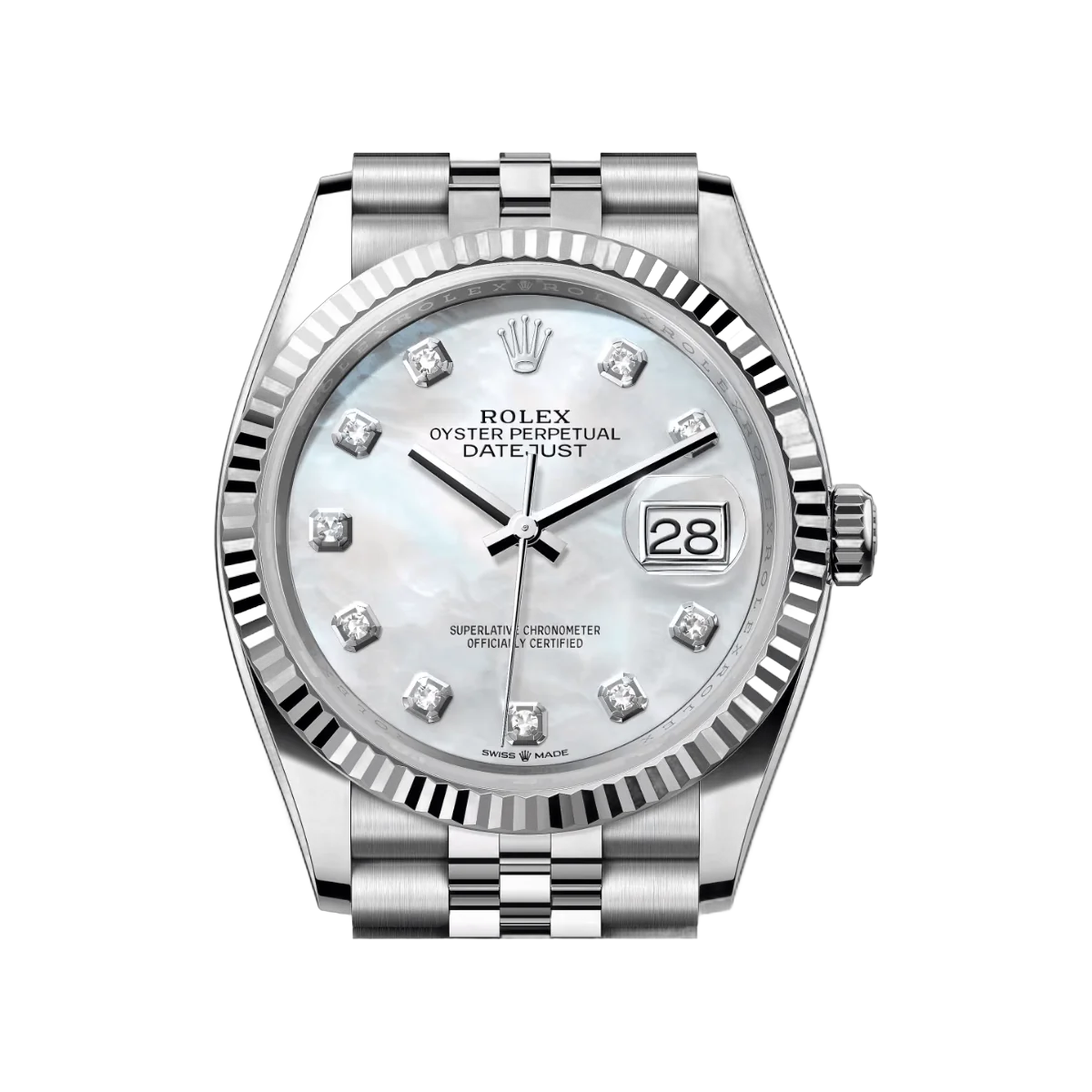 Rolex Datejust 126234-0019 Oystersteel White Gold 36mm MOP Dial Women’s Watch – additional product photo 3