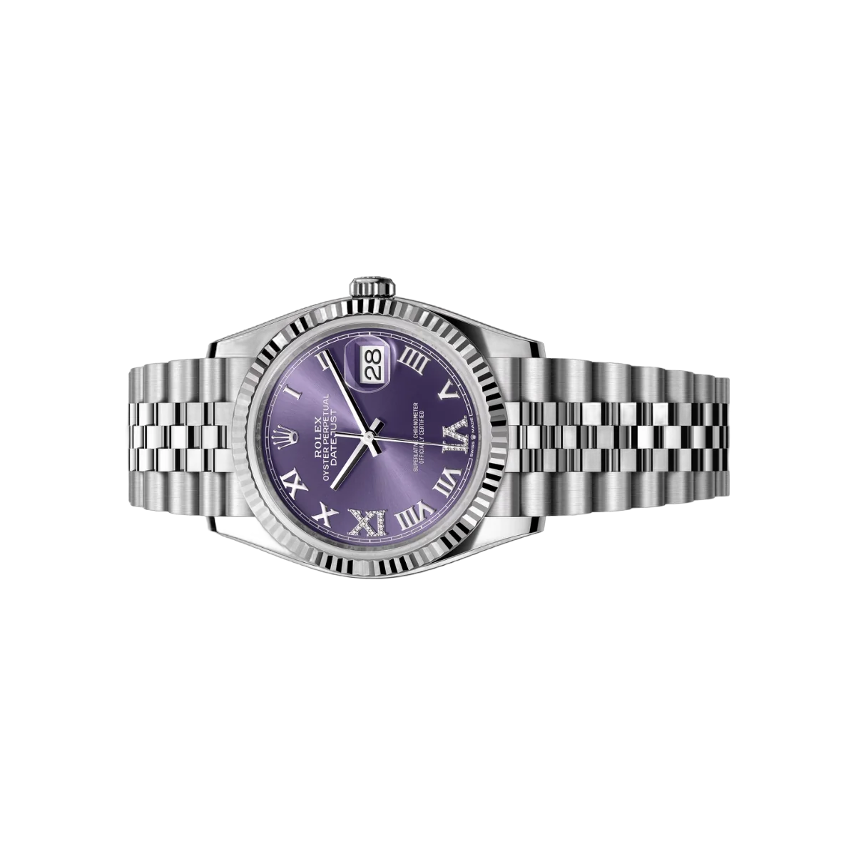 Rolex Datejust 126234-0021 Oystersteel White Gold Aubergine Dial 36mm Women’s Watch – additional product photo 2