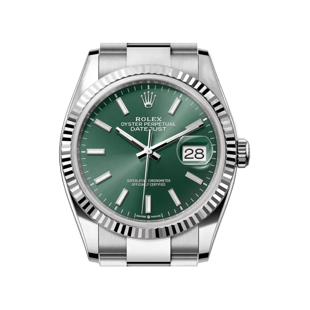 Rolex Datejust 126234-0052 Oystersteel White Gold Mint Green Dial 36mm Women’s Watch – additional product photo 3