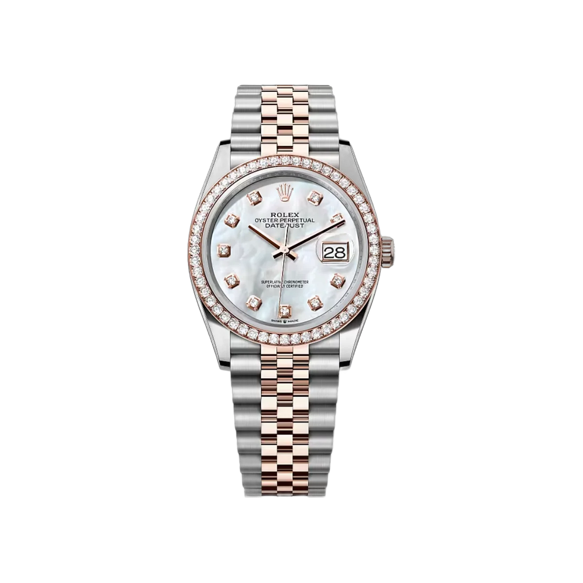 Rolex Datejust 126281RBR-0009 Oystersteel-Everose Gold MOP Dial 31mm Women’s Watch