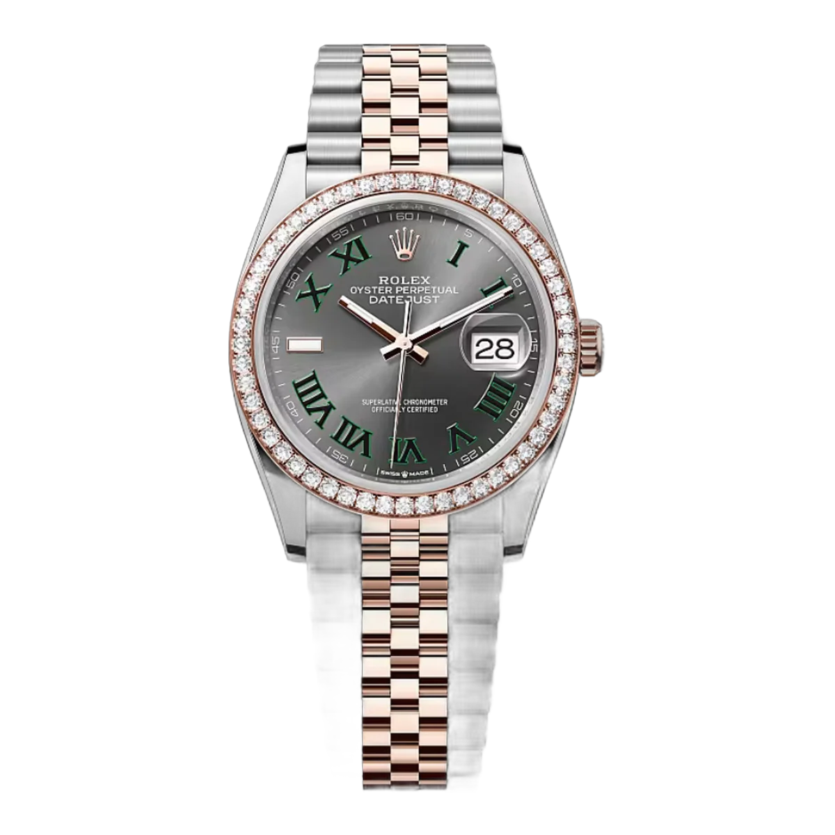 Rolex Datejust 126281RBR-0017 Everose Gold Slate Dial 36mm Women’s Watch