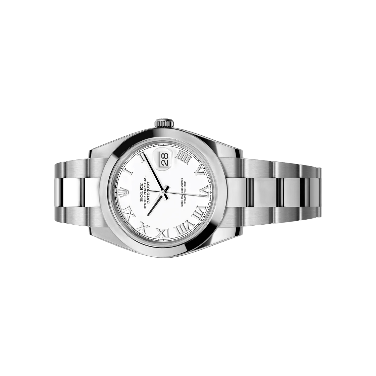 Rolex Datejust 126300-0015 Oyster Perpetual 41mm Roman Numerals White Dial Mens Watch – additional product photo 2