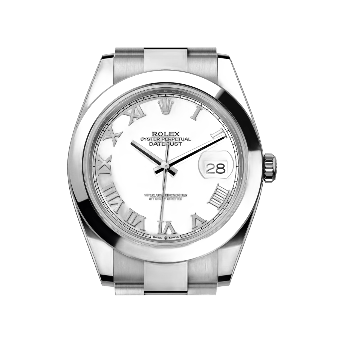 Rolex Datejust 126300-0015 Oyster Perpetual 41mm Roman Numerals White Dial Mens Watch – additional product photo 3