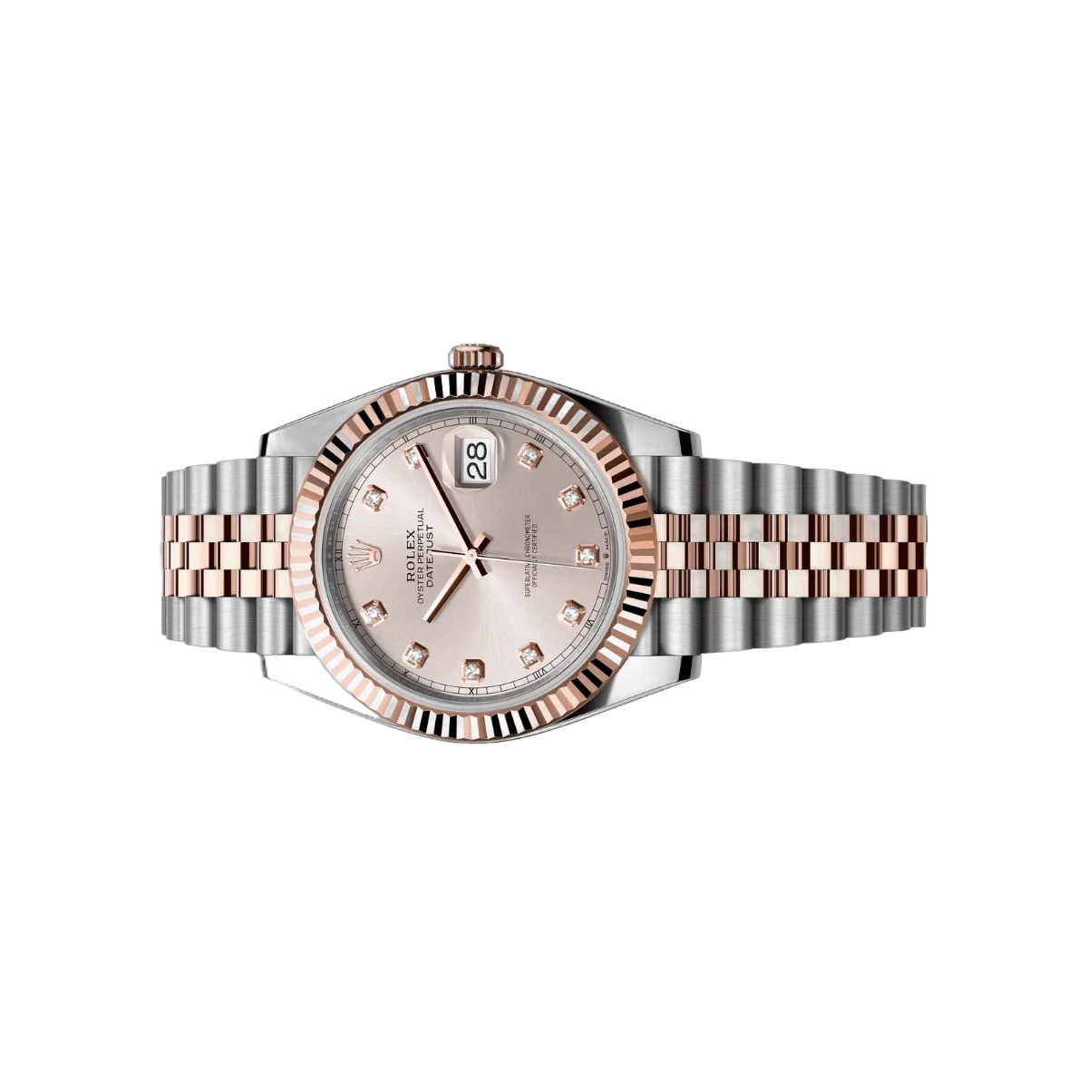 Rolex Datejust 126331-0008 Oyster Perpetual 18K Everose Gold 41Mm Sundust Dial Diamond Markers Men’s Watch – additional product photo 2