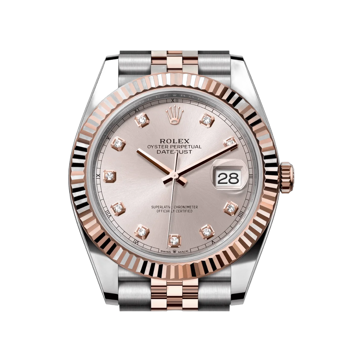 Rolex Datejust 126331-0008 Oyster Perpetual 18K Everose Gold 41Mm Sundust Dial Diamond Markers Men’s Watch – additional product photo 3