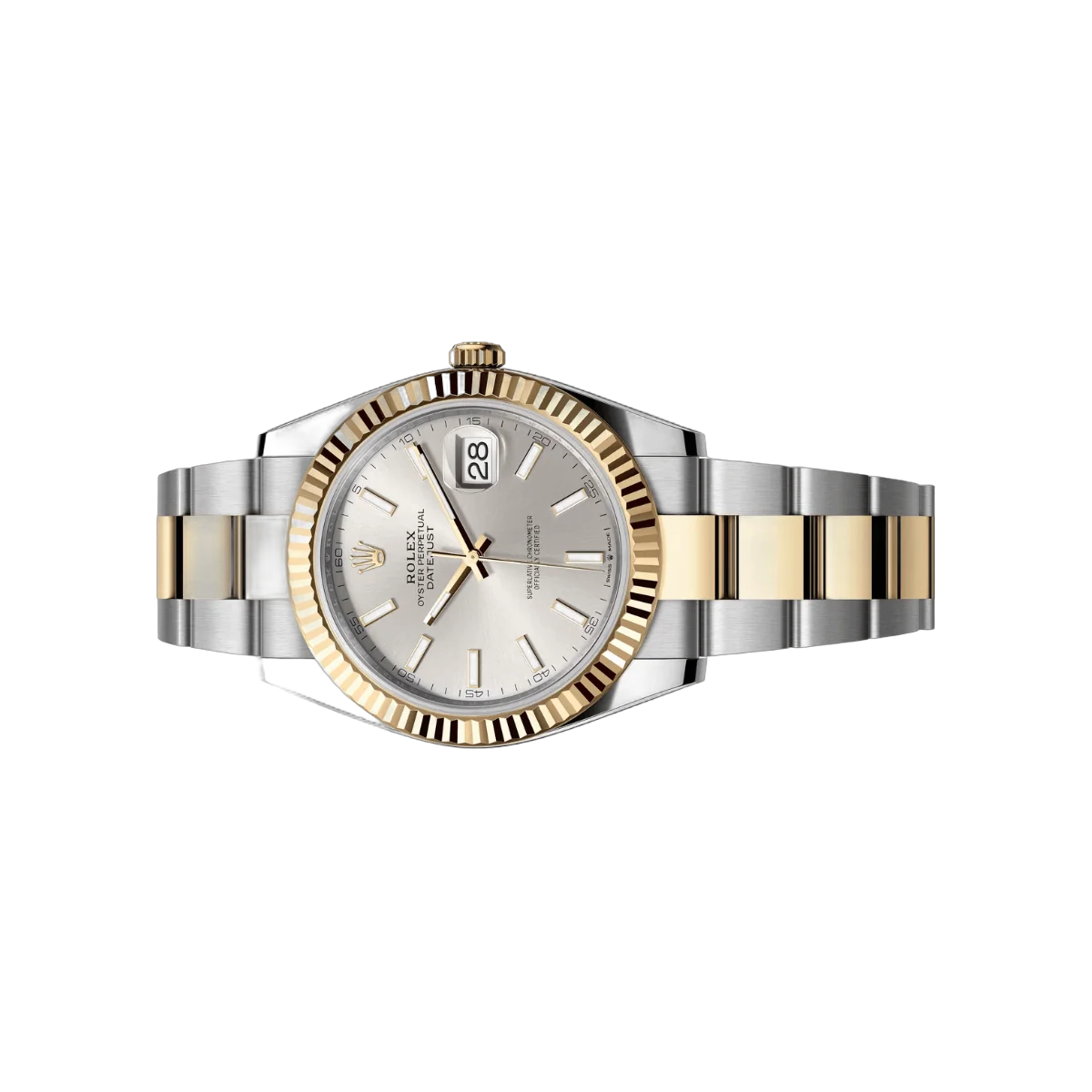 Rolex Datejust 126333-0001 Oystersteel 18kt Yellow Gold 41mm Silver Dial Mens Watch – additional product photo 2