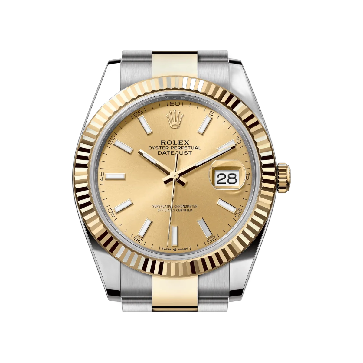 Rolex Datejust 126333-0009 Oystersteel 18kt Yellow Gold 41mm Champagne Dial Mens Watch – additional product photo 3