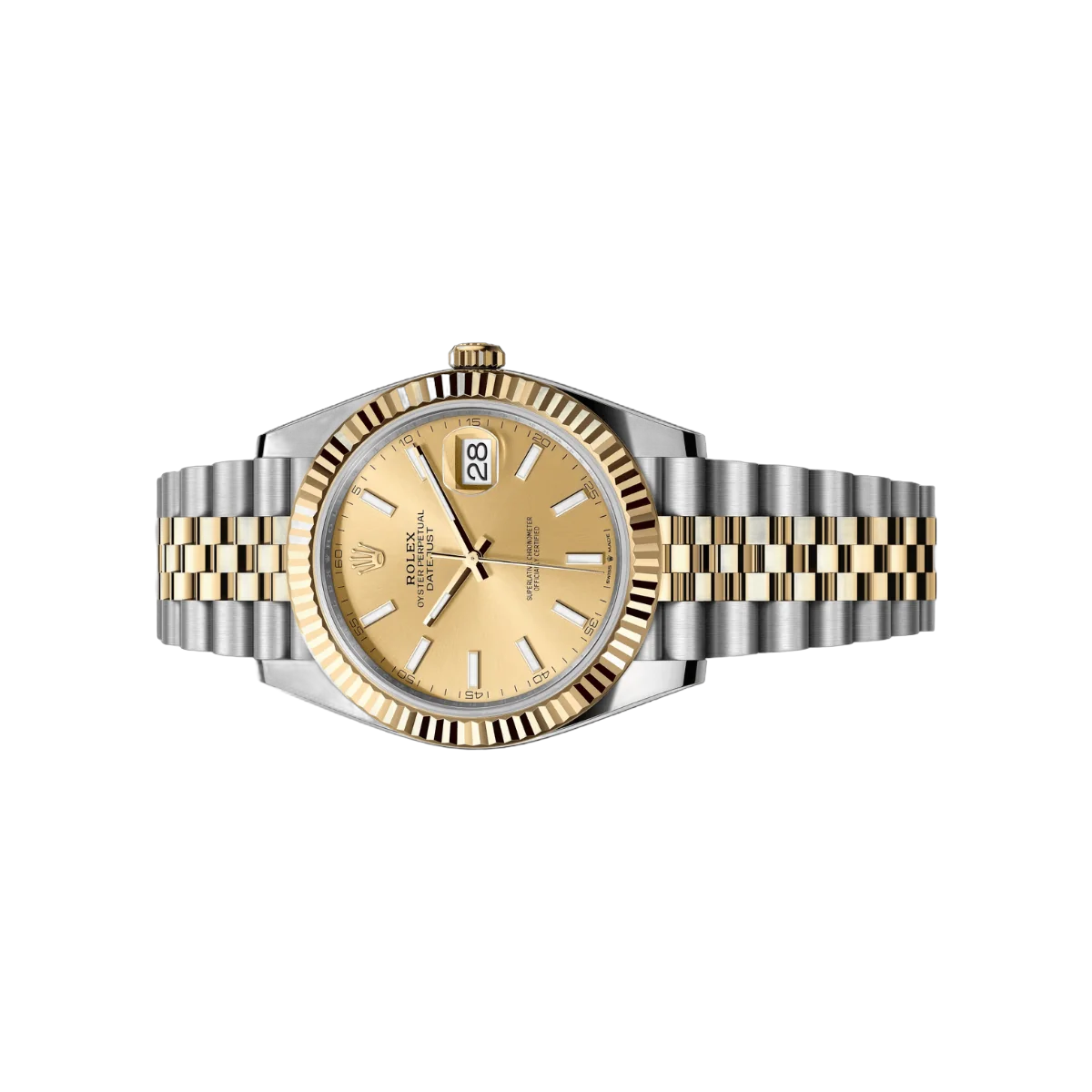 Rolex Datejust 126333-0010 Oystersteel 18kt Yellow Gold 41mm Champagne Dial Mens Watch – additional product photo 2