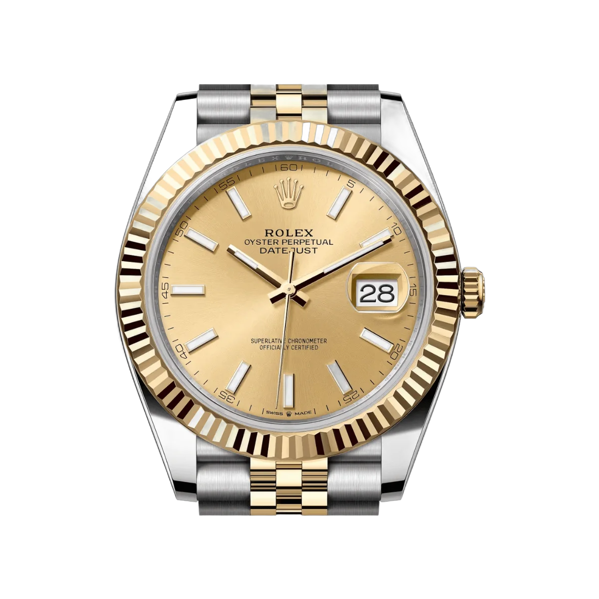 Rolex Datejust 126333-0010 Oystersteel 18kt Yellow Gold 41mm Champagne Dial Mens Watch – additional product photo 3